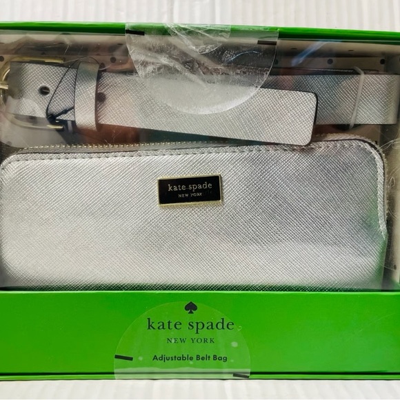 Kate Spade Silver Adjustable Belt Bag - Picture 1 of 5